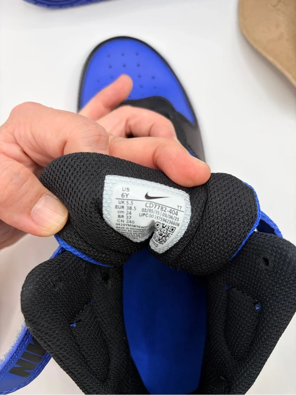 Nike Court Mid-Top Sneakers in Blue and Black with White Midsole NO BOX
